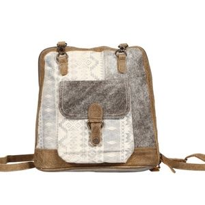 Leather Patch Convertible Backpack